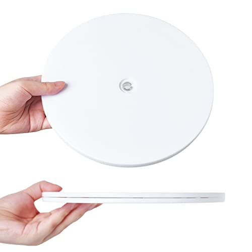 4 Inch Lazy Susan Turntable White Acrylic Ball Bearing Rotating Tray For Spice Rack Table Cake Kitchen Pantry Decorating Bathrooms, 20-Lb Load Capacity (360˚ Rotation) #TOP1