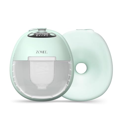 Image of Zomee Mother’s Nature W1 Wearable Breast Pump, Hands-Free & Hospital-Grade, 12 Suction Levels, 4 Modes, Warming Technology, Mimics Baby’s Rhythm, Quiet Portable Design, BPA-Free, 2-Year Warranty