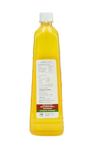 Image of S Siddhagiri's SATVYK THE HEALTH re STORE Wood Pressed Groundnut Oil - (1Ltr) - | Wooden Ghani | Kachi Ghani Peanut Oil | Unrefined Cooking Oil | Groundnut Oil for Cooking