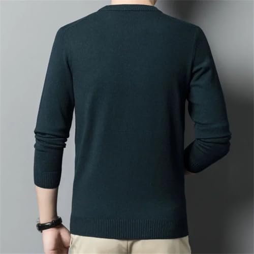 Men's Crew Neck Business Casual Knitted Sweater Solid Color Versatile Layering Piece for Spring Comfort2