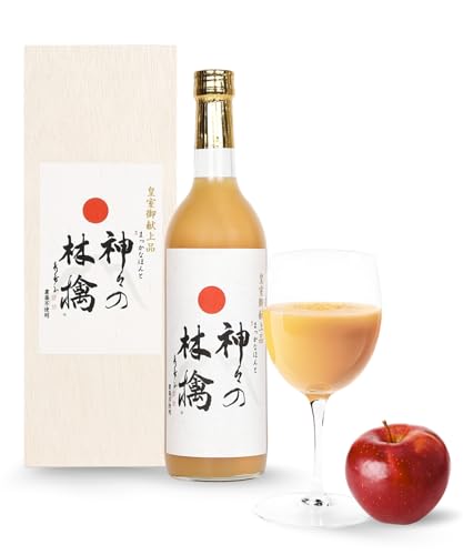 まっかなほんと公式ストア『神々の林檎ジュース』720ml 皇室献上品 青森県産 農薬不使用 化学肥料不使用 りんごを100%使用した 最高級りんごジュース 無添加 お中元 お歳暮 お祝い お年賀 記念日 快気祝い 贈答
