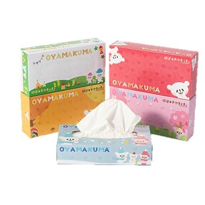 おやまくま春夏秋冬ボックスティッシュ 60箱(5箱入り×12セット)(1箱150組(300枚))