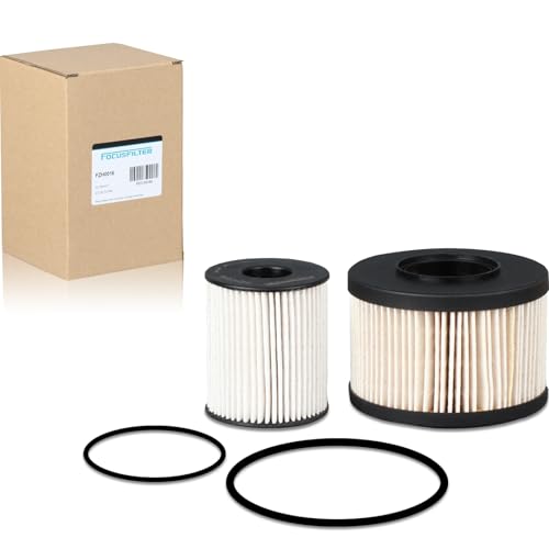 FOCUSFILTER FD4606 NP66300 OEM Grade Diesel Fuel Filters Kit, Replaces WIX 33600, CS9864 4C2Z-9N184-BA 1845626-C91 L4606, FD-4606 (Set of 2 Filter Elements)
