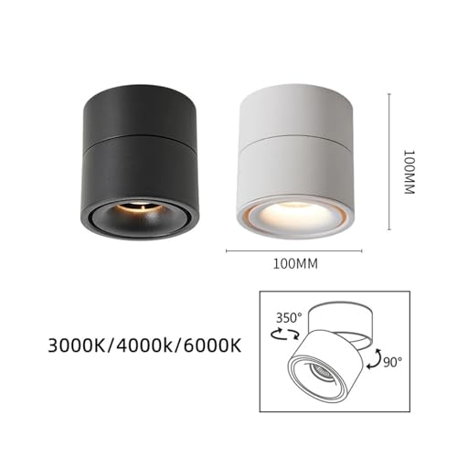 Focos led de superficie 12w para iluminar tu salón con luz blanca moderna 3