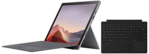 Image of Microsoft Surface Pro 7 VDV-00015 12.3 inch Touchscreen 2-in-1 Laptop (10th Gen Intel Core i5 /8GB /128GB SSD /Windows 10 Home), Platinum Surface Pro Type Cover Wireless Keyboard