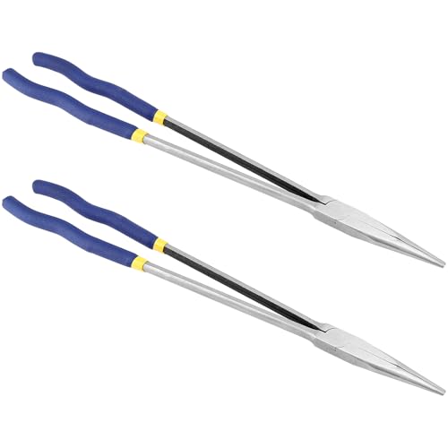 2 PCS Reach Pliers, 16 Inch Long Needle Nose Pliers, High Carbon Steel Needle Nose Pliers for Narrow Spaces, Limited Areas