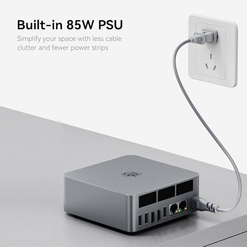 Image of Beelink EQR7 Mini PC, AMD Ryzen 7 7735HS(Up to 4.75GHz) 8C /16T, Mini Desktop Computer 24GB LPDDR5 RAM 1TB NVMe SSD, Micro PC 4K@60Hz Dual HDMI /BT5.2 /WiFi 6 /Office /Home /W-11