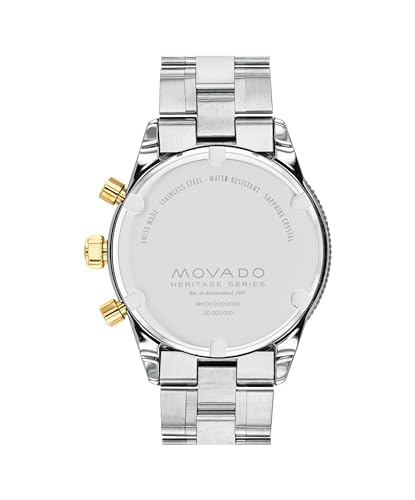 Image of Movado Heritage Series Calendoplan S Men's Chronograph Watch, Swiss Quartz, 42mm