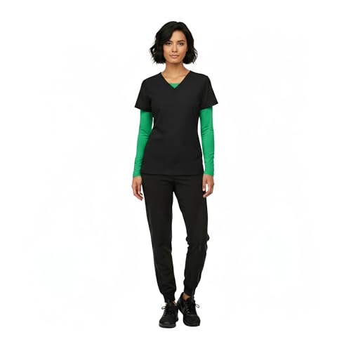 Image of Natural Uniforms Women's Long Sleeve Underscrub T-Shirt - Cotton Blend Scrub Base Layer for Nurses & Medical Professionals