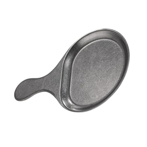 TOPPERFUN Bandeja de comedor retro plato de bistec placa metálica sartén para tortillas platos de campamento utensilios de cocina para horno tostador platos de metal Acero inoxidable Plata