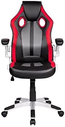 Cadeira Gamer Pelegrin Pel-3009 Couro Pu Vermelha, Preta e Cinza