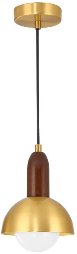 Lámpara colgante dorada nórdica para iluminar tu mesita de noche con elegancia