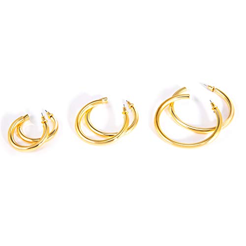 Chunky-Gold-Hoop-Earrings-for-Women-18K-Thick-Open-Hoops-Super-Lightweight-Round-Tube-Minimalist-Hypoallergenic-High-Gloss-Hoop-Earrings-for-Women-Jewelry-Gift
