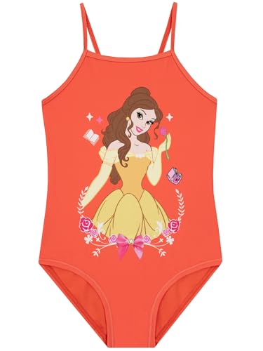 Disney Bañador Niña, Bañadores Una Pieza La Bella Y La Bestia, Bañador Natacion Niña Princesa, Naranja 2-3 años