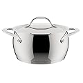 Lagostina Orchestra Casseruola Fonda Con Coperchio e Due Manici In Acciaio Inox 18/10 Ø 24cm, Fondo Lagotherm 3 Strati, Effetto Specchio Esterno e Interno Satinato, per Tutte le Fonti di Calore