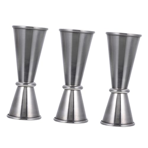 PRETYZOOM Stainless Steel Measuring Cups 30ml/65ml Double Jigger for Bartenders and Home Use