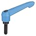 Kipp Adjustable Handles, 0.99, 5/16-18, Blue
