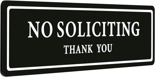 no soliciting sign for house with strong adhesive tape 8234 x 2434 premium durable no soliciting signs for home no solicitation signs for front doorwallwindow clear and easy to read