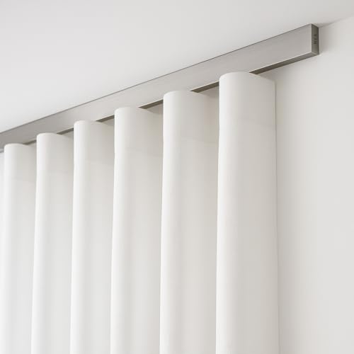 BY3 - Binari per Tende a Onde - SU MISURA - Binario per Tende a Soffitto Bastoni e Binari Wave con Fettucce - Riloga per tenda a Onde Costanti Tende in Lino Guida per Tenda Ondulata