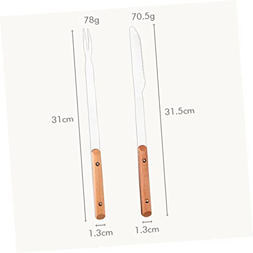 HANABASS 6 Peças Garfo Para Carnes De Aço Espeto Inoxidável Assar Vara Grelha Artesanato Pão/Churras