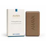 AHAVA Reinigende Totes Meer Schlammseife - Gesichts- & Körperseife, Trocknet Nicht aus...