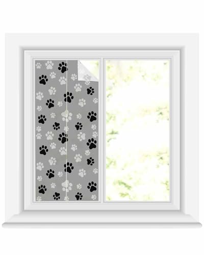 Vinilo para ventana con diseño de patas de perro 17.7"x39.3" miniatura 2
