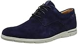 Leder Clarks Herren Vennor Walk Derby, Blau (Navy Suede), 43 EU