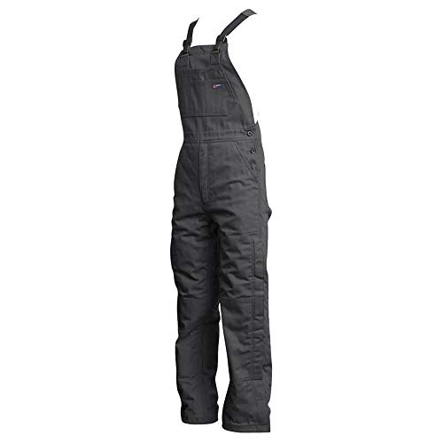Lapco Bifrgydk-2Xl Tl 12-Ounce Duck Flame Resistant Insulated Bib Overall, Grey #TOP2
