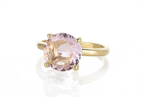 Bague de Mariage Elégante Quartz Rose bijou quotidien bohème chic or 14K