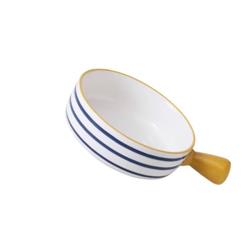 BESPORTBLE Ciotola Ceramica Versatile per Casa e Forno Scodella per Zuppa Insalata e Pasta con Manico Ergonomico Resistente e Facile da Pulire