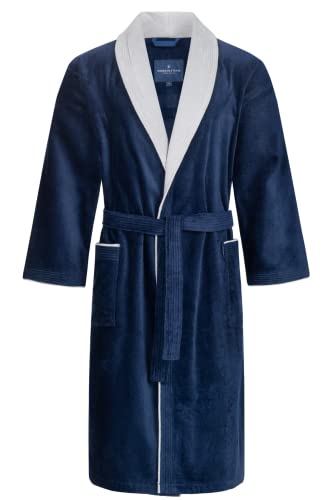 Morgenstern Bademantel Herren 100% Baumwolle Frottee Velours Saunamantel...