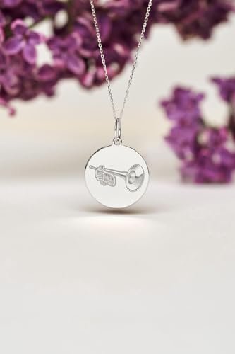 Collier pendentif pièce gravée Tromble idée cadeau argent - 2