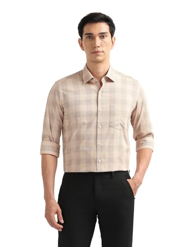 Image of Arrow Beige Formal Shirt ARAEOSH3158