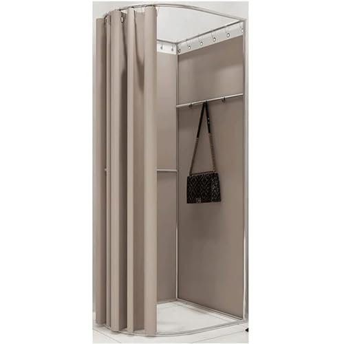 SIAMZYWV Changing Room Portable Changing Room Include Hook Up Metal Frame Fitting Room Temporary Clothing Store Easy to Assemble Dressing Room Privacy Space