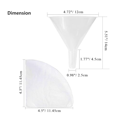 Weishuo Filterkegel aus Vliesstoff 50 Stück 4.5" Speiseölsieb Fritteusen-Ölfilter mit 1 Kegelhalter für Restaurants, Küchen, Cafés, Imbisswagen, Hotels – Bild 5