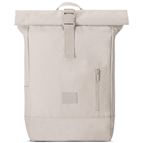 JOHNNY URBAN Mochila Mujer Hombre Beige - Robin Medium - Roll Top Grande para Escolar, Universidad,...