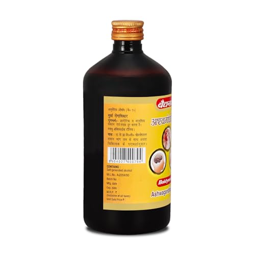 Image of BAIDYANATH AYURVED Ashwagandharishta | Helps Boost Immunity and Stress Buster | Useful for Natural Body Strength (450 ml) (Pack of 2), Liquid