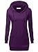 BAISHENGGT Women's Raglan Long Sleeve Tunic Sweatshirt Hoodie X-Large Purple