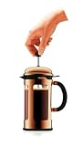 Bodum CHAMBORD Zaparzacz do kawy (system French Press, ochrona przed wyciekiem, rama ze stali nierdzewnej, 1,0 l) miedź, miedziany