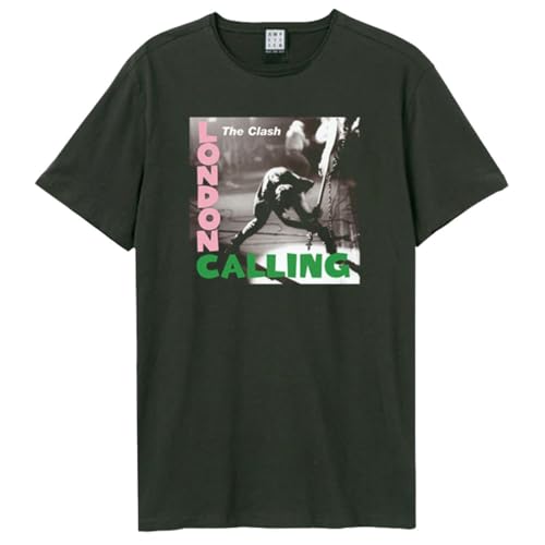 T-shirt The Clash London Calling Amplified vêtement rock vintage noir en coton