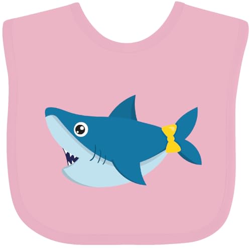 inktastic Blue Shark, Cute, Girl, Baby Shark, Bow Baby Bib