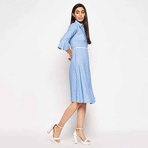 Image of CAMEY Women Striped Cotton Dress