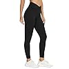 THE GYM PEOPLE Womens’ V Cross Waist Yoga Leggings with High Waisted Tummy Control
