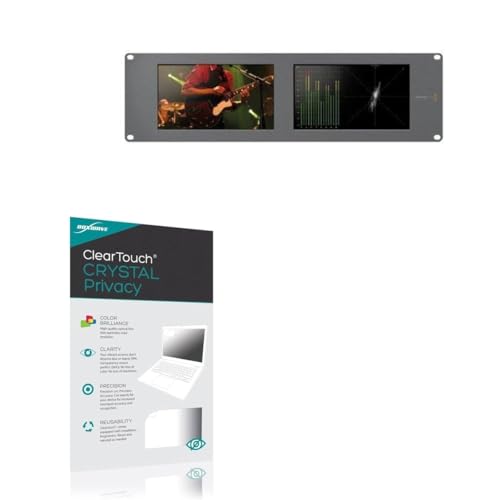 BoxWave Screen Protector Compatible with Blackmagic SmartScope Duo 4K - ClearTouch Crystal Privacy (2-Pack), Privacy Screen Protector Flexible Film Clear