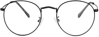 Kursan Classic Round Clear Lens Glasses for Women Men Circle Metal Frame Non-Prescription Eyeglasses