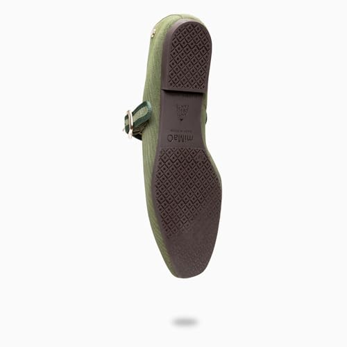 Zapatos planos miMaO en piel de serraje artesanal hecha en España 3