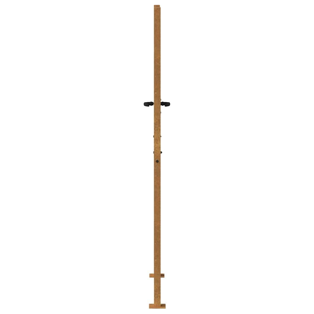 vidaXL Portail de Jardin Acier Corten 100x175 cm avec Serrure
