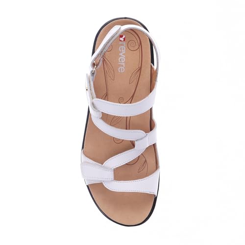 Image of Revere Shoes Emerald Back Strap Sandal for Women - Leather Sandals with Adjustable Straps - Lightweight Arch Support - Comfort Walking Sandals