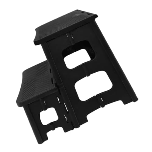 VALICLUD Folding Step Stool Non-slip Surface for Kitchen and Bathroom Use Lightweight Plastic Design for Adults and Boy Girl as Small Foldable Chair Two-step Stool