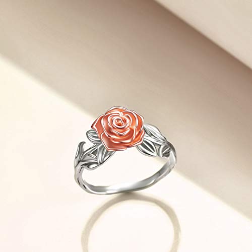 POPKIMI Rose Flower Rings 925 Sterling Silver Promise Ring for Women Friend Birthday4